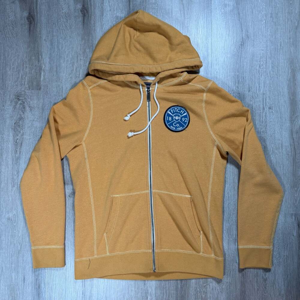 Mens Abercrombie & Fitch 1892 Full-Zip Hoodie Sweatshirt Y2K Skater Medium